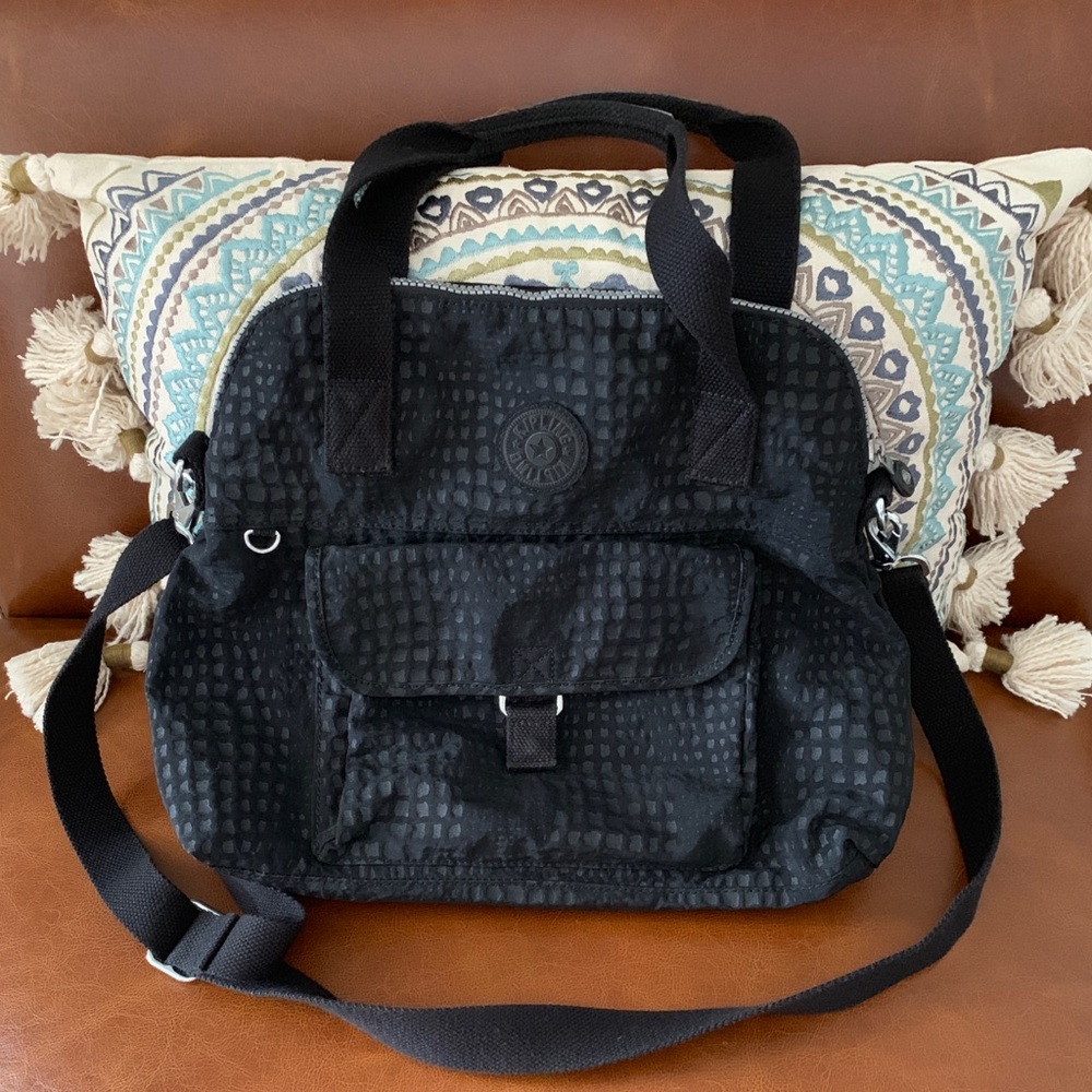 Kipling Black Convertible Crossbody Bag